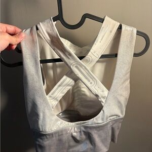 Silver Metallic Cross-Back Top